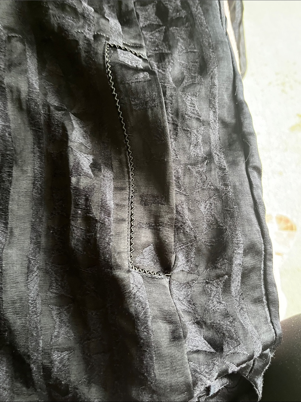 Zara Black Hooded Tunic Jacket with Tassel Tie - Picture 5 of 7